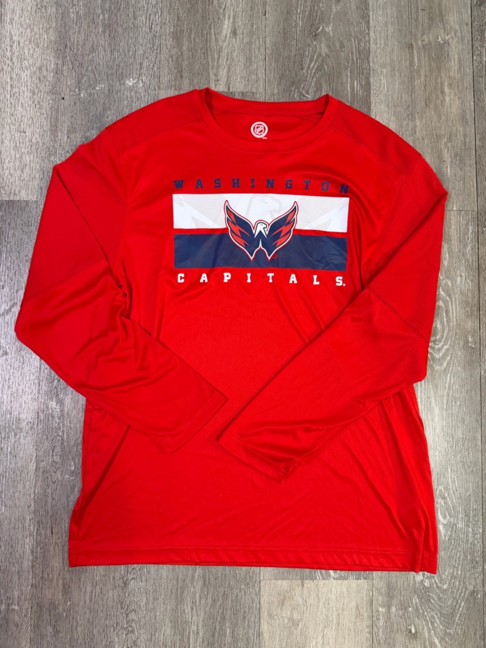 NHL Washington Capitals Red Long-Sleeve Logo Shirt